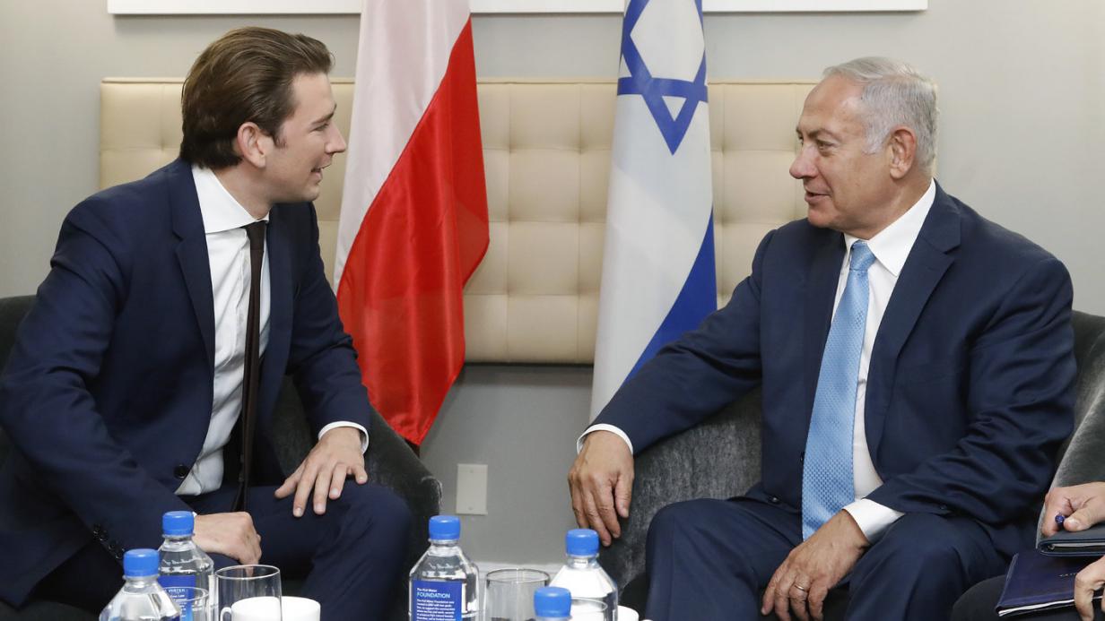 Bundeskanzler Kurz mit PM Netanyahu